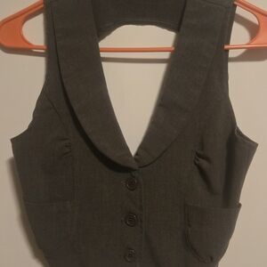 Wet Seal Charcoal Gray Vest